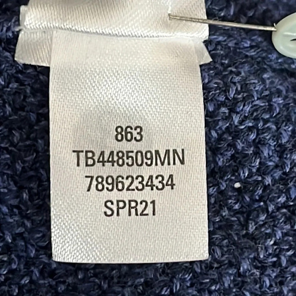 Treasure & Bond Textured Cotton Crewneck Sweater in Navy Iris - NWOT - Size 2XL - Picture 6 of 6